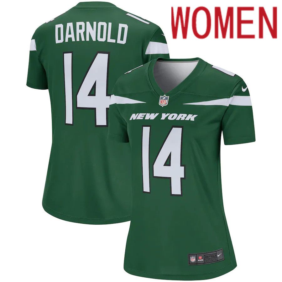 Women New York Jets #14 Sam Darnold Nike Gotham Green Legend Team NFL Jersey->women nfl jersey->Women Jersey